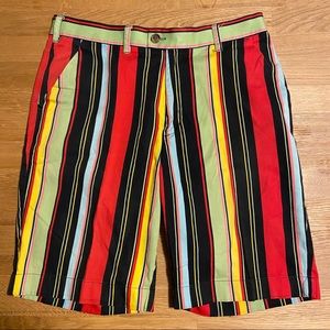 Vintage Loudmouth Gear Striped Golf Shorts